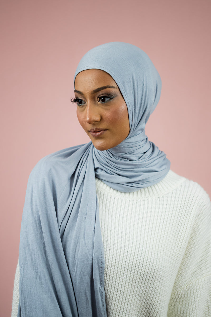 The Instant Navy Jersey Hijab Scarf by Suriah Scarves